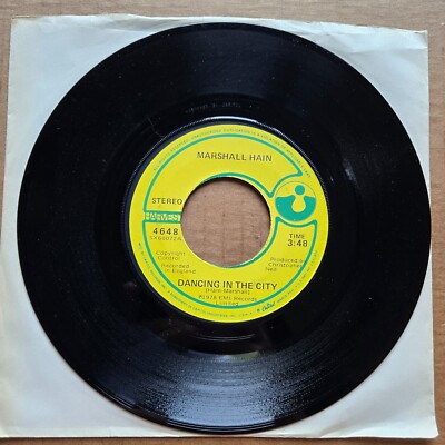 MARSHALL HAIN Dancing In The City 45 7'' POP ROCK Record Vinyl Harvest Records