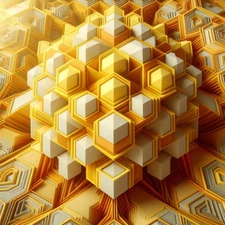 Digital picture Geometric Cubes Design Image printable file