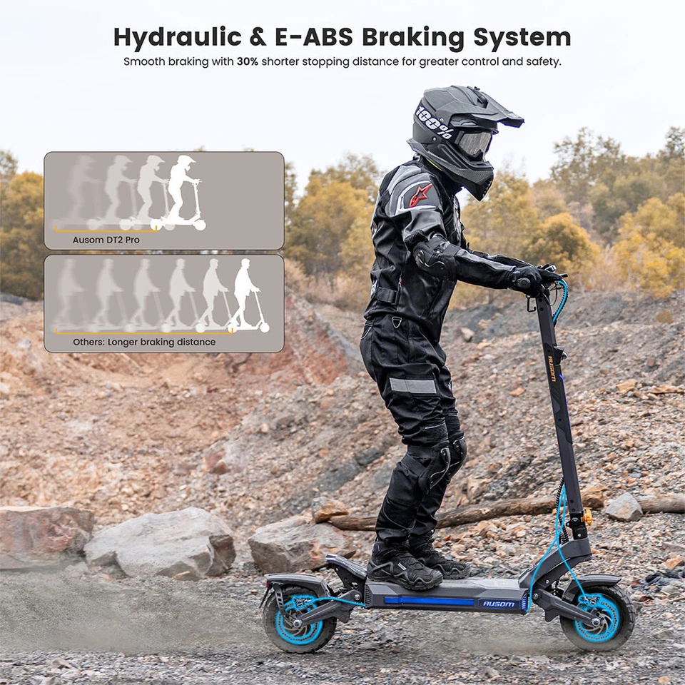 Ausom DT2 Pro Adult Electric Scooter,2*1100W Motor,115km Max Range,10*3.0in Tire - Image 4 of 4