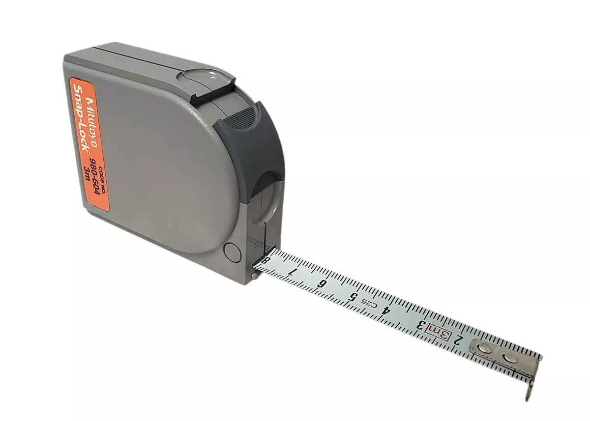 Mitutoyo 3m Metric Tape Measure (mm) with Snap Lock - Precise High Quality