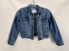 Old Navy Girls Blue Jean Jacket Waist-Length M 8