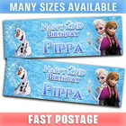 Frozen 1 D1 Personalised Birthday Party Banner Movie Film Elsa Disney Kids Girls