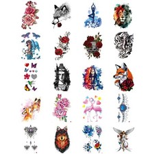 1pc Temporary Tattoo Stickers Waterproof for Men Women Animals Flowers Body Art