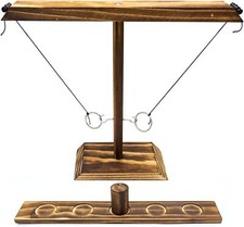Ring Toss: Adults' Hook Ring Game, Indoor/Outdoor, Wooden, for Bars, Home, Party