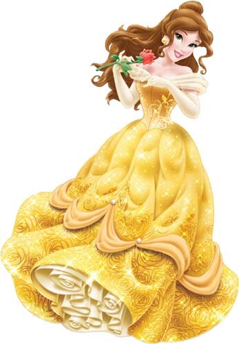 Prinzessin Belle Wandkunst Schlafzimmer Kinderzimmer Auto Dekor Bunt Vinyl Aufkleber Aufkleber - Bild 1 von 7