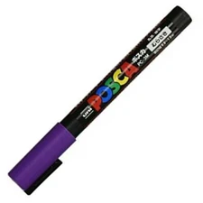 Uni Posca PC3M.12 Water-Based Paint Marker, Fine Point, Purple