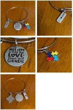 Autism Awareness Puzzle Piece Charm Bracelet Miracle