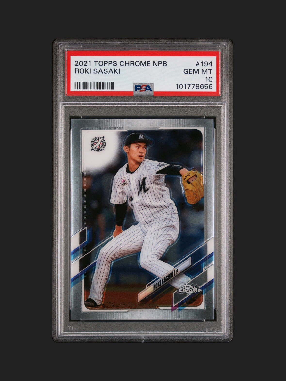 佐々木朗希 PSA10 2021 TOPPS CHROME #194 ルーキー