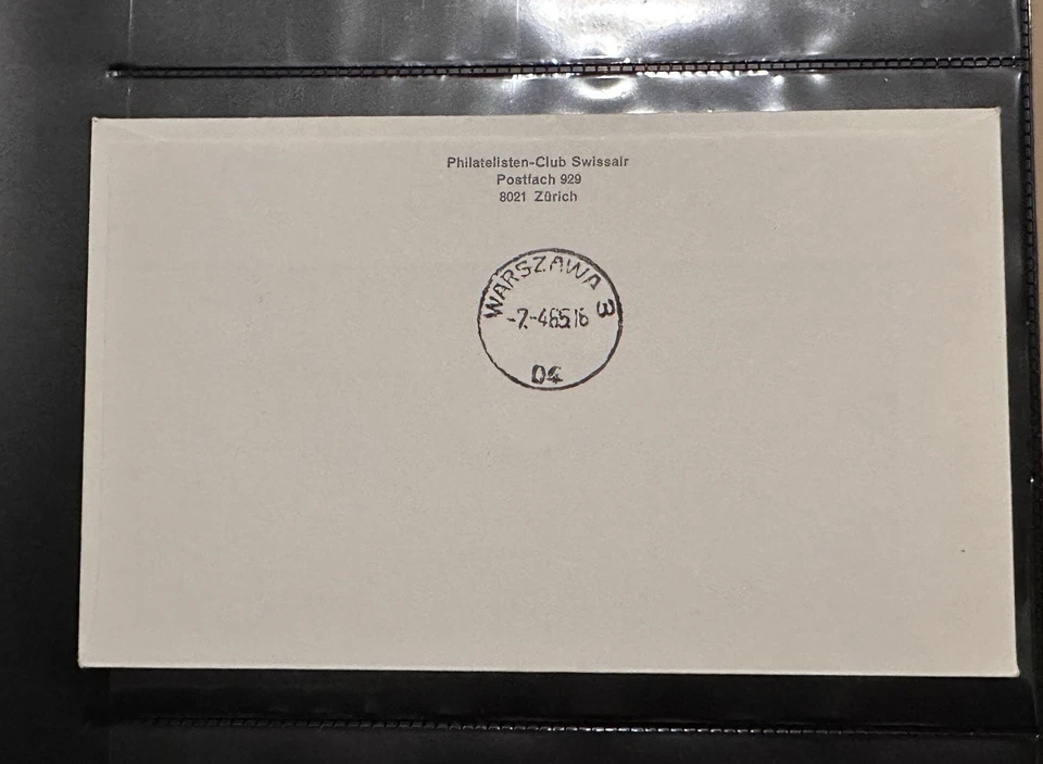 Liechtenstein 1965 First Flight Cover Caravelle Zurich Varsovia Foto 2 de 2