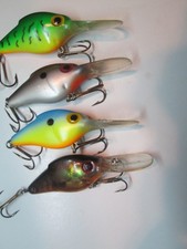 4 Lure Lot.  Unknown PRE RAPALA STORM LIGHTNIN SHAD Group.  4" Full . 2.5" Body.