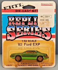 Vintage 1981 Ertl Replica Series 82 Ford Exp Coupe Blue Rare Escort Hk