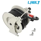LABLT 3/4" × 50' Diesel Hose Reel Auto Refueling Gun Fuel Hose Reel Retractable