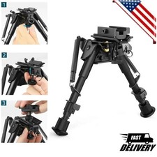 6-9" Hunting Shockproof Rifle Bipod, Spring Return, Picatinny Rail Mount Adapte