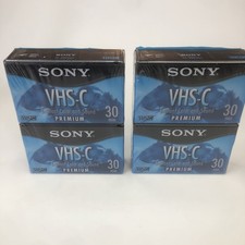 NEW Lot of 4 Sony VHS-C 30 Min Premium Grade Camcorder Video Tapes TC-30VHGF