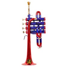 Bb Piccolo Trumpet Brass Instrument | Precision-Crafted Design hard case