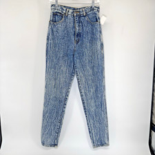Vintage Stefano Intl Acid Wash Jeans Sz 10 High Rise Tapered Retro Denim