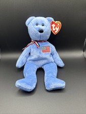 2001 TY Beanie Baby AMERICA 9/11 Tribute Bear Retired Rare with Tag Errors