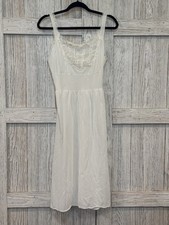 Movie Star Vintage White Nylon Lace Trim Sz M Lingerie USA Y2K