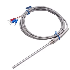 TWTADE Stainless Steel PT100 RTD Thermistor Temperature Sensor Probe,100Mm / 4" 