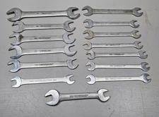 Lot of 14 Williams Superrench Double Open End SAE Wrench Set Chrome Molybdenum