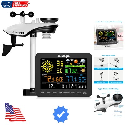 Portable Indoor/Outdoor Weather Station for Accurate Forecasting & Monitoring