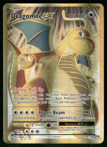Dragonite EX 106/108 Ultra Rare Evolutions Pokemon Holo Near Mint