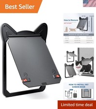 Magnetic Lockable Pet Door with Scratch-Resistant Flap for Small Pets - Size M