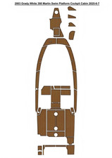 Grady White 300 Marlin 2003 plataforma de natación cabina EVA bote de espuma piso de teca