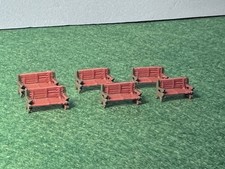 6x Bahnsteig Park Bahnhof Sitzbank Spur N 1:160 Modelleisenbahn Diorama 