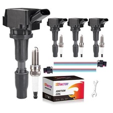 4Pcs Ignition Coil Pack Spark Plug 2Pcs Wiring Harness for Optima 16-20 f...