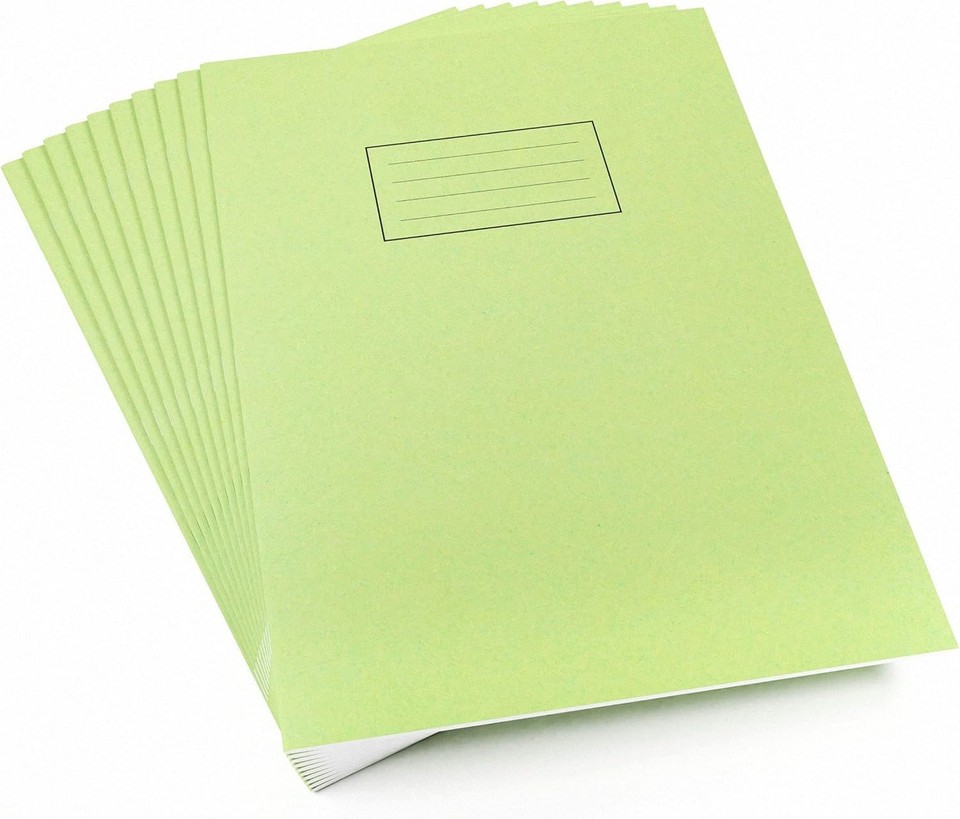 Exercise Book A4 Ruled with Margin Green 10 Pack | eBay UK