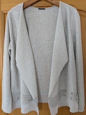 bianca - Damen Strickjacke in Leinenstruktur, Gr. 40, naturfarben, neuwertig
