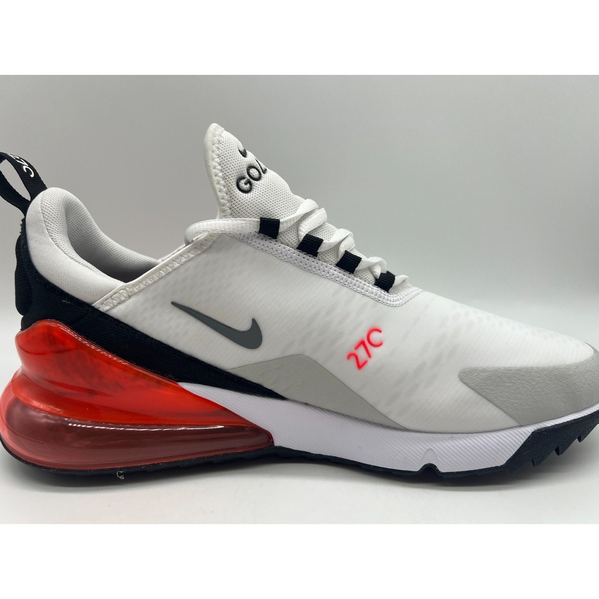 Nike Air Max 270 Golf White Red Men's Size 9.5 CK6483-103 New