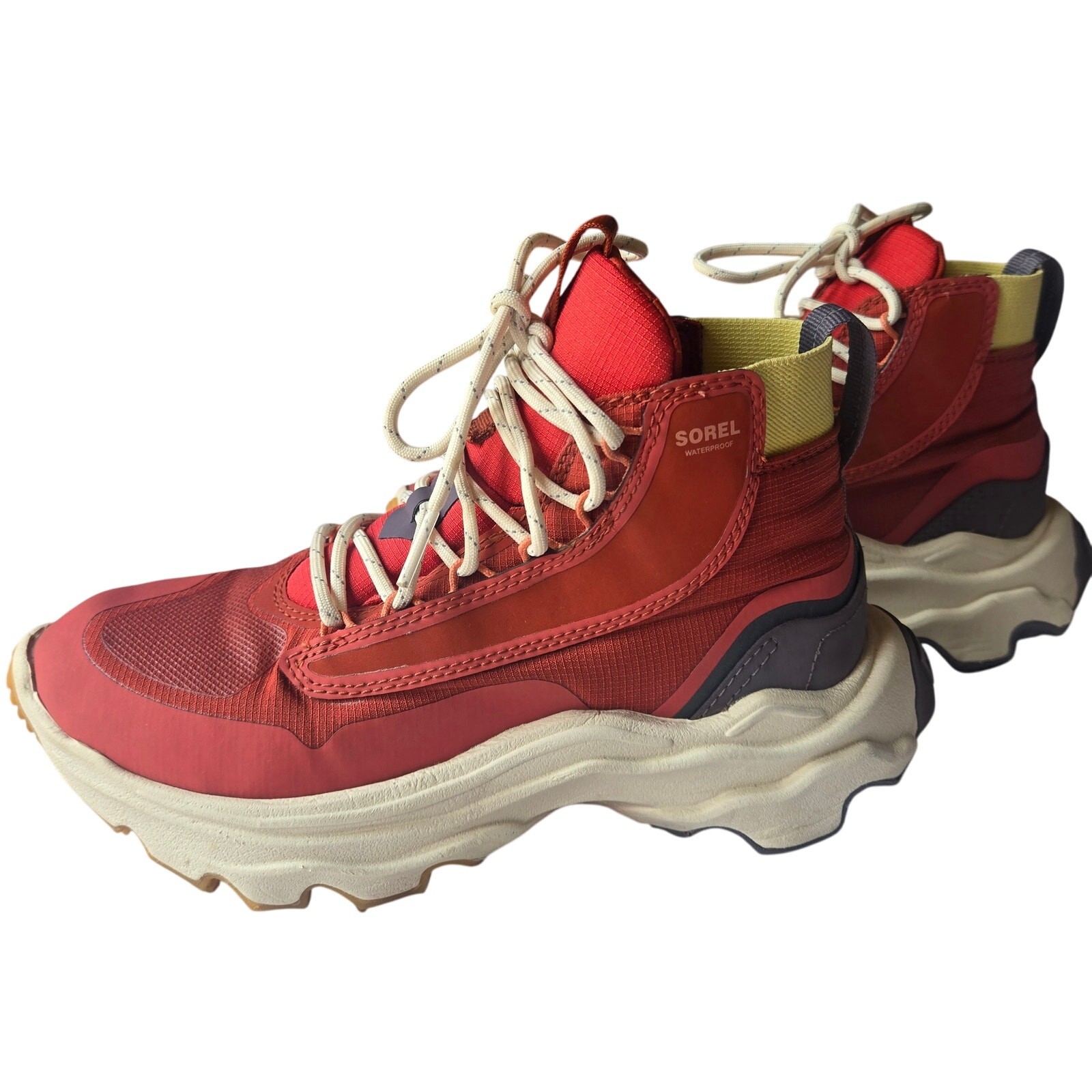 Sorel Women's Kinetic Waterproof Breakthru Mid Hiking Boot Size 5.5 Red