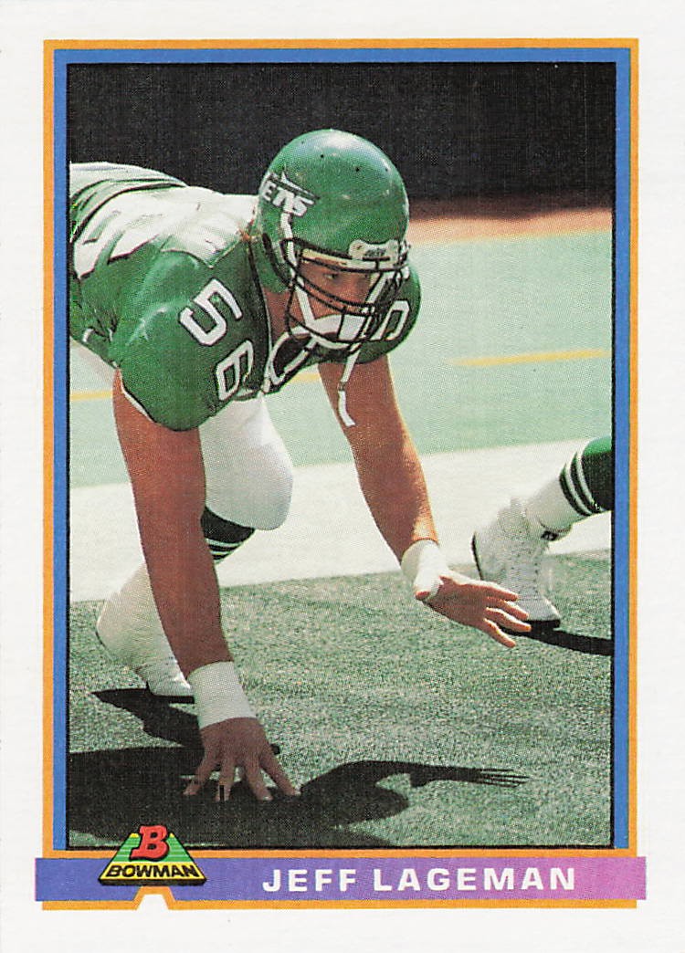 1991 Bowman Jeff Lageman #377