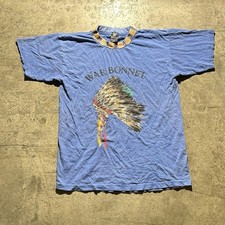Vintage Single Stitch Made In USA “ War Bonnet “ Shirt Men’s Size L