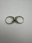Vintage Native American Turquoise & Citrine Reversible Sterling Silver 925 Ring