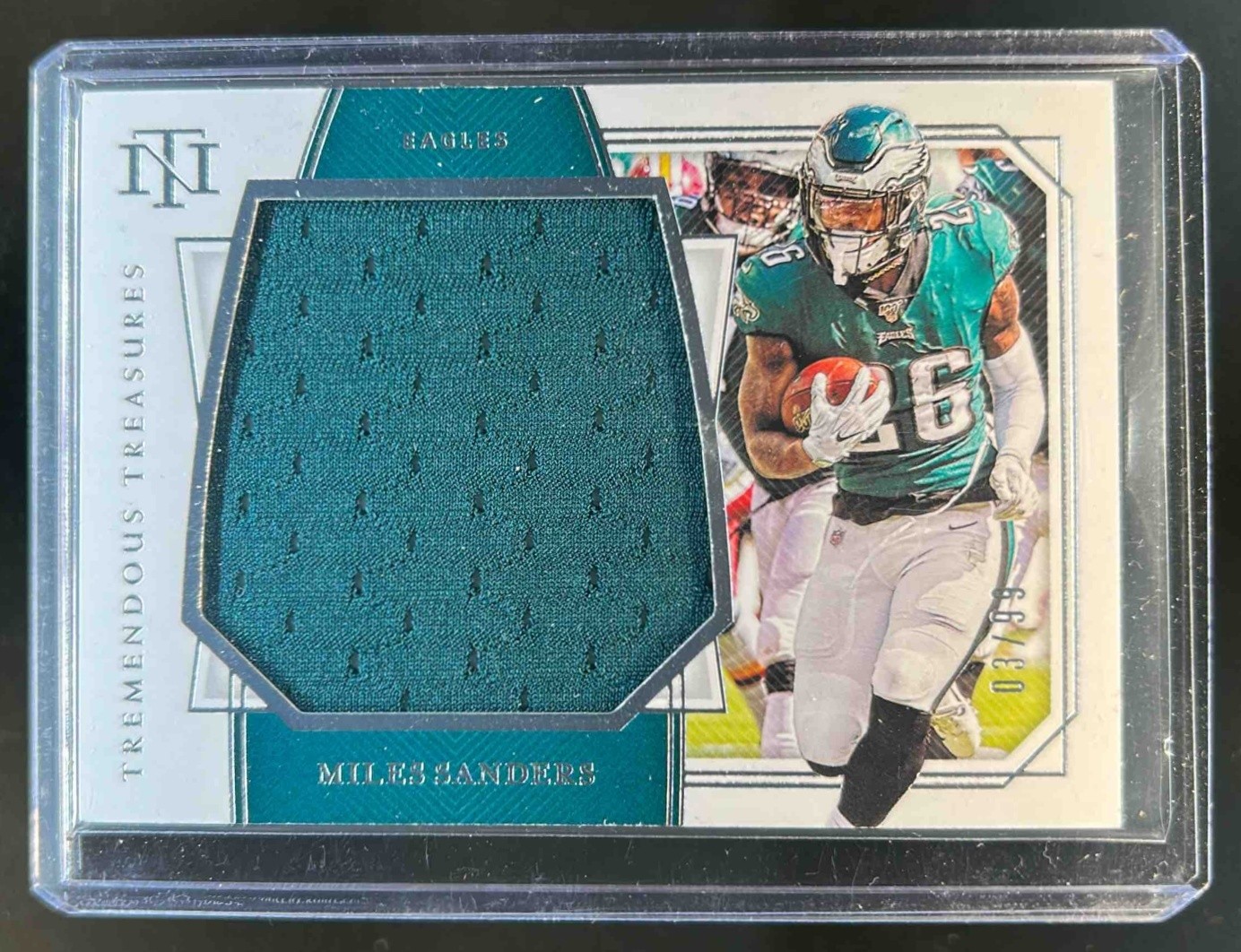 Miles Sanders Panini National Treasures Tremendous Treasures Rookies #TT18 Base