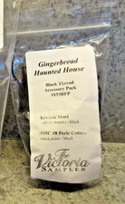 Victoria Sampler GINGERBREAD HAUNTED HOUSE Black Thread Accessory PACK