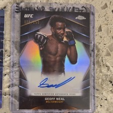 ​2024 Topps Chrome UFC Geoff Neal BLUE REFRACTOR AUTO #074/150 Autograph