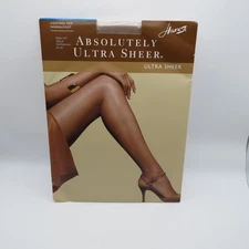 Hanes Absolutely Ultra Sheer Control Top Sandalfoot 707 Gentlebrown Size A NEW