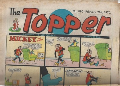 THE TOPPER COMIC + COA No 890  - 21 Feb 1970 VINTAGE & ORIGINAL PERFECT GIFT