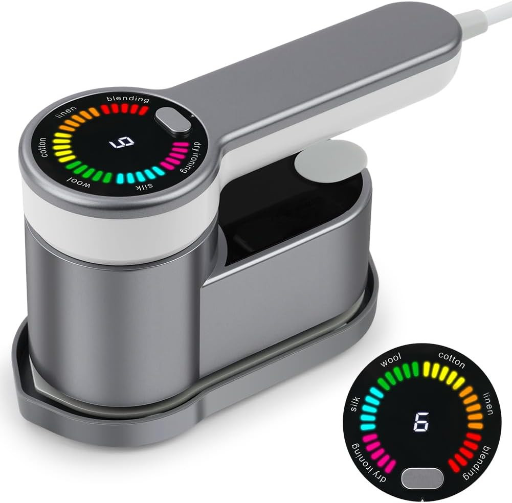 Mini Ferro da Stiro da Viaggio 1200W | 6 Modalità LCD | Stiratura 2 in 1