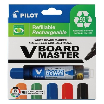 Pilot Begreen Recycled V Board Master Whiteboard Marker Chisel 2.2-5.2 mm Tip - 