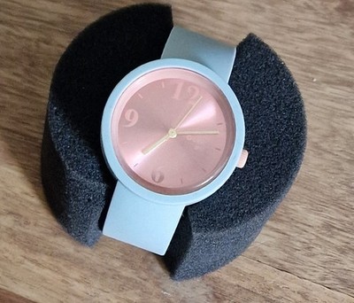 Obag O clock Great Uhr  Armband hellgrau, Zifferblatt rosegold 