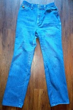 VINTAGE Wrangler Jeans Womens 14 Misses Regular Straight High Blue Made in USA