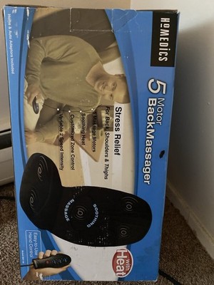 Five S FS8812 Vibration Back Massage Seat Cushion With Heat - Black