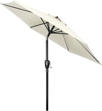 Simple Deluxe 2.28m Patio Umbrella Garden Table Parasol Crank Tilt Beige