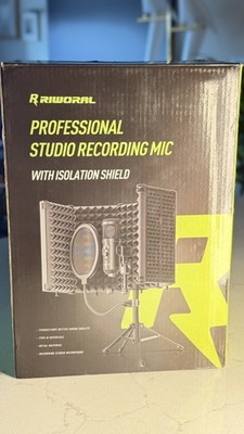 Riworal professional studio recording mic with isolation shield [OPEN BOX]