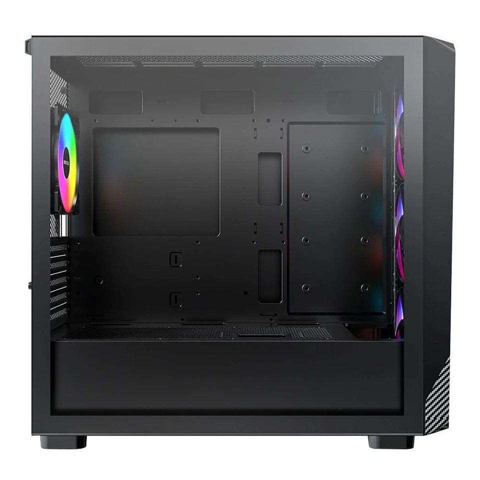 MONTECH X5M - Micro ATX Gaming PC Case, High Airflow, 4x120mm ARGB Fans Pre-inst - Image 3 of 4